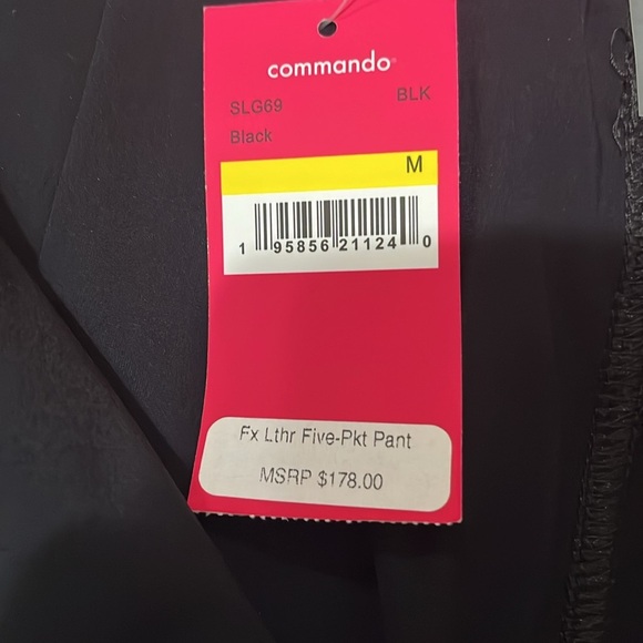 Commando Faux Leather Five Pocket Pant High Rise Jeans Black Size Medium - Picture 12 of 12